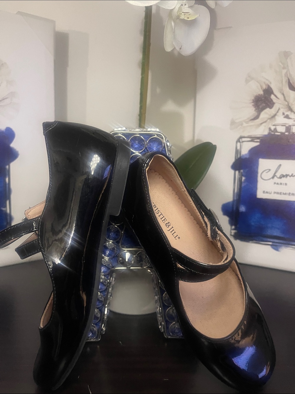 Christian Siriano Black Patent Mary Jane Flats